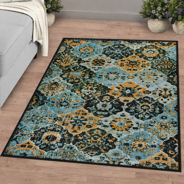 Ethnic Grunge Pattern Multicolor Rustico Rug/Carpet