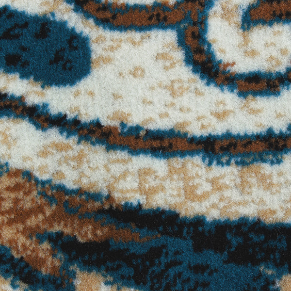 Blue Abstract Rustico Rug/Carpet with Anti Skid Backing - Image 5